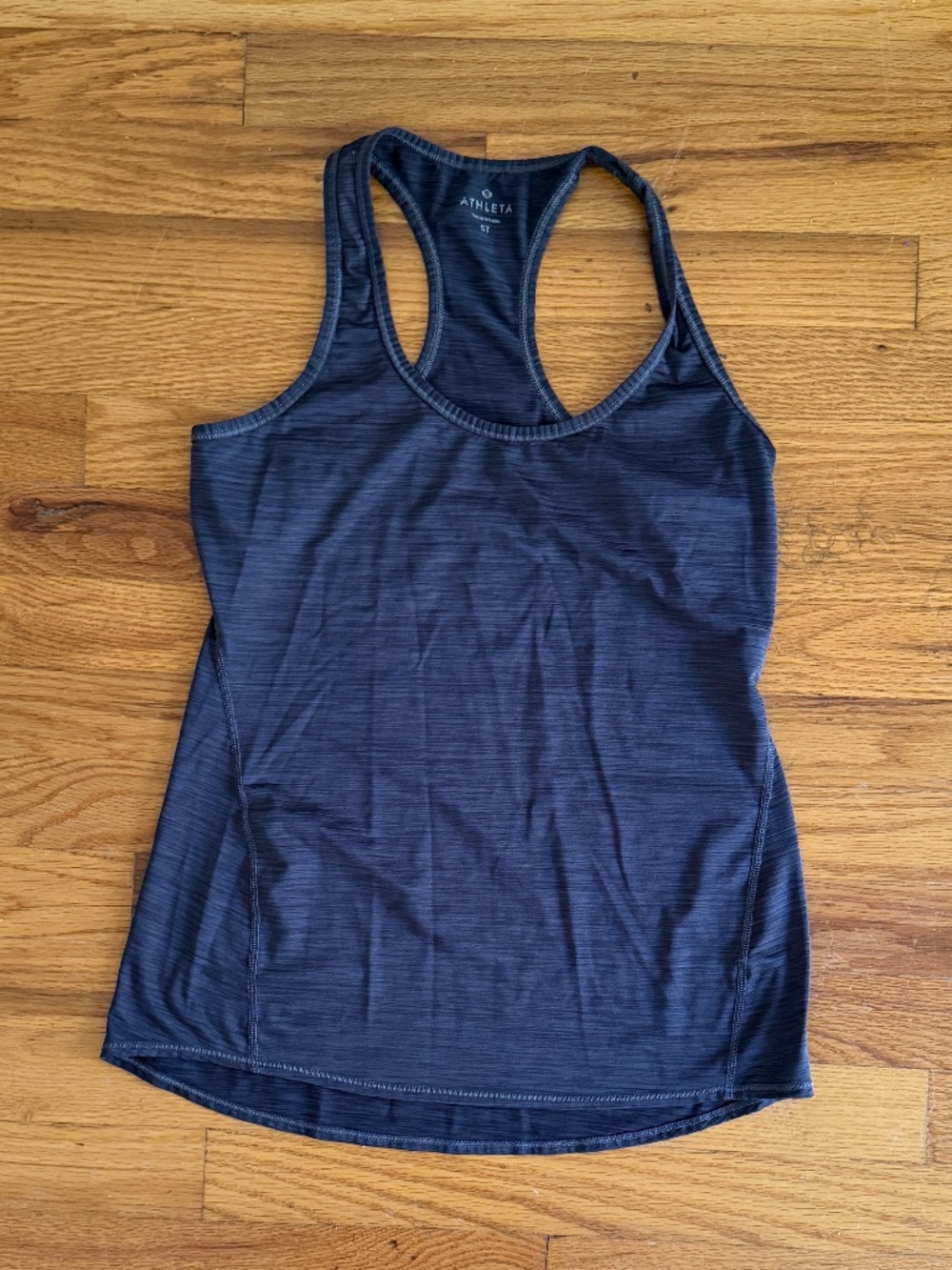 Athleta Chi Racerback Tank Top in Heathered Shadow Stripe